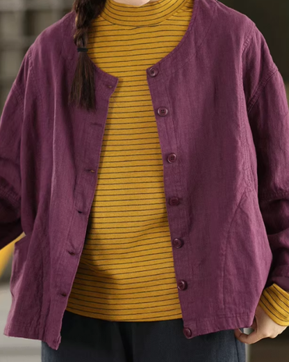 ラウンドネックライトショートジャケット 2776