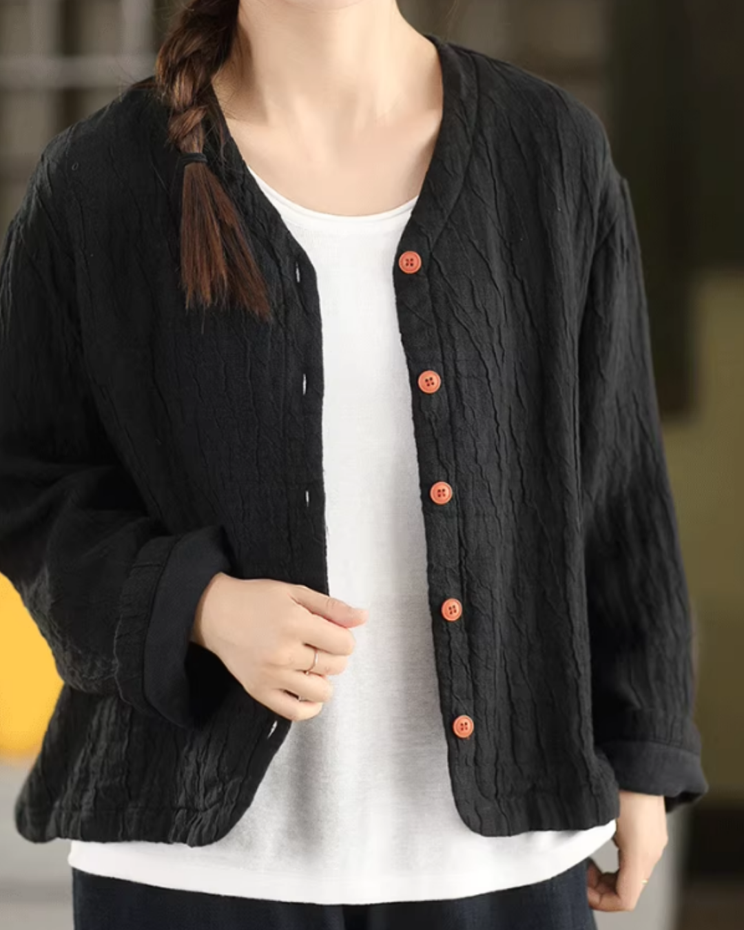 Vネックライトカーディガンジャケット 2780