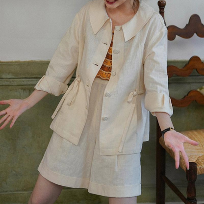 ナチュレクラシックタックハーフパンツ 1203