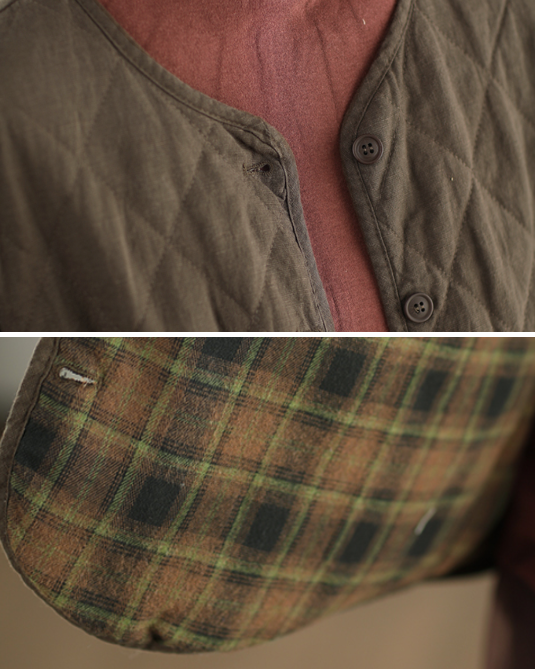 ライトキルティングウラチェックジャケット 2774