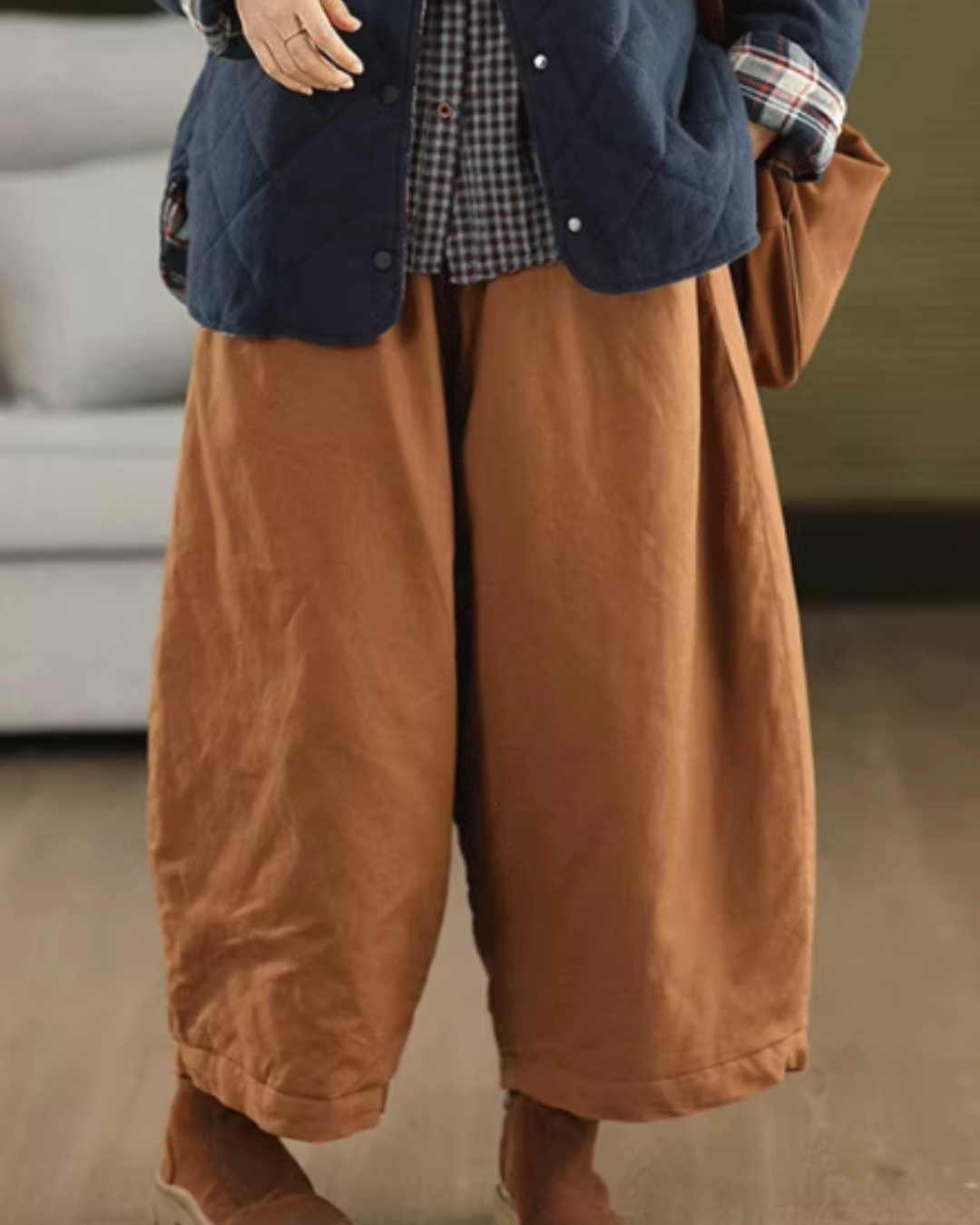 ビッグポケットキルティングワイドパンツ 2777