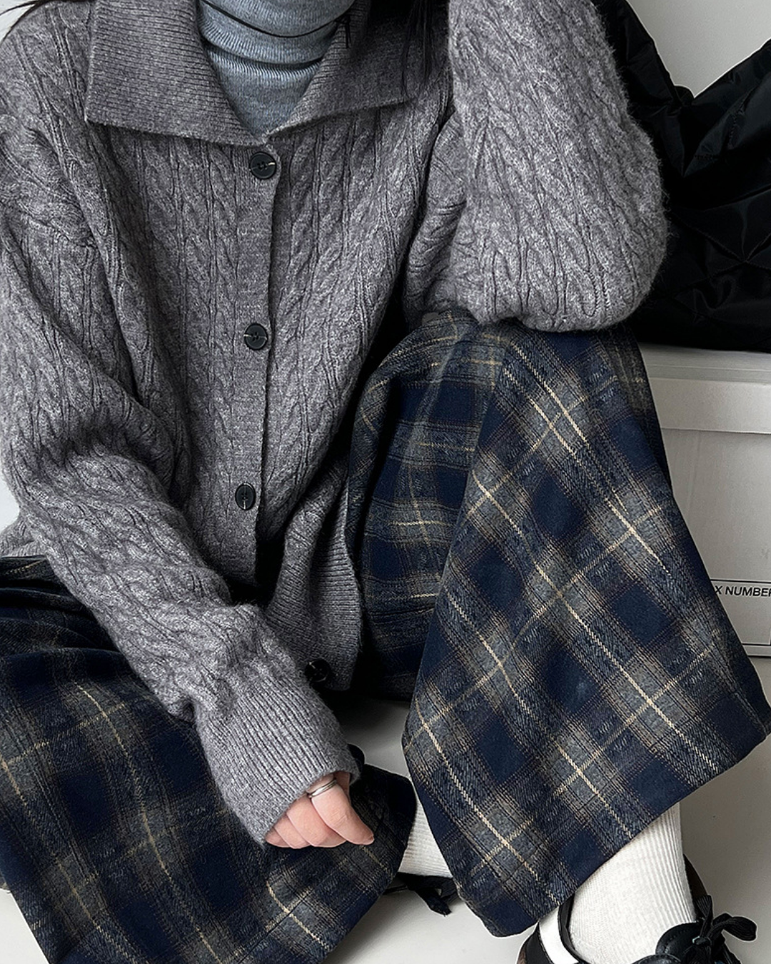 ソフトタッチチェックワイドパンツ 2769