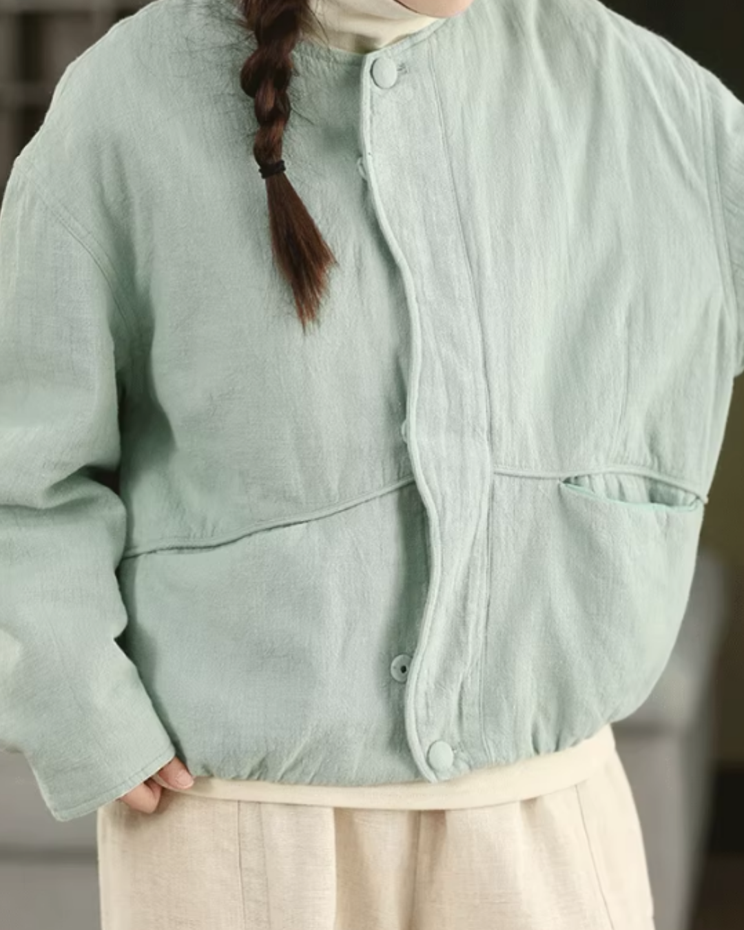 ウェーブデザインキルティングジャケット 2778