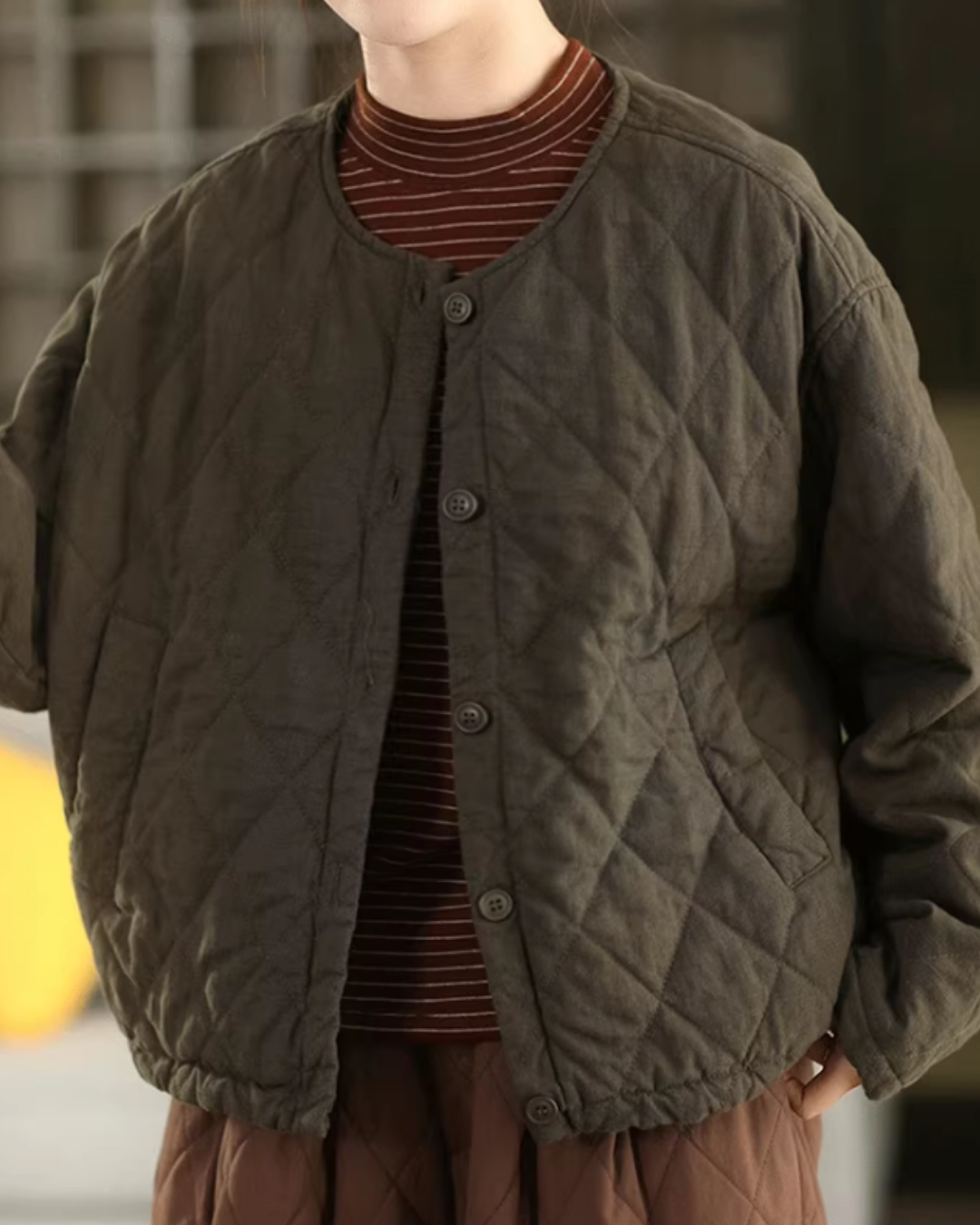 チェックウラリラックスキルトジャケット 2770