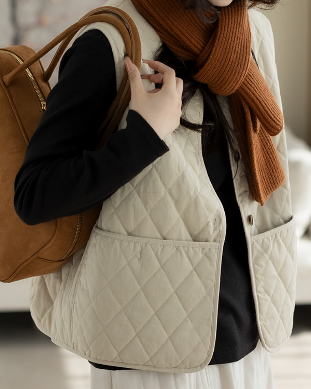 ダイヤチェックビッグポケットキルティングベスト 2787 – relaloop