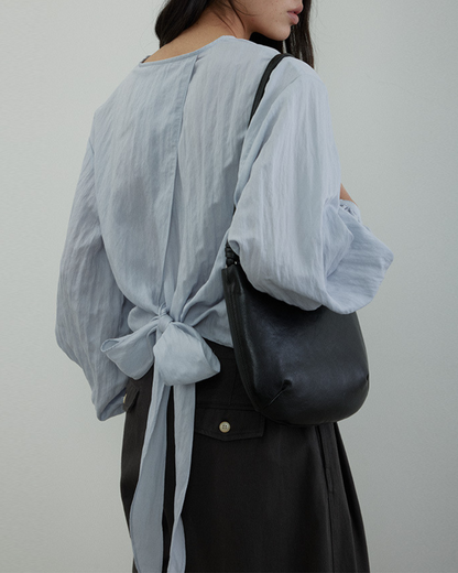 ランタンスリーブバックリボンブラウス 2019