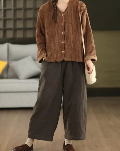 Vネックライトカーディガンジャケット 2780