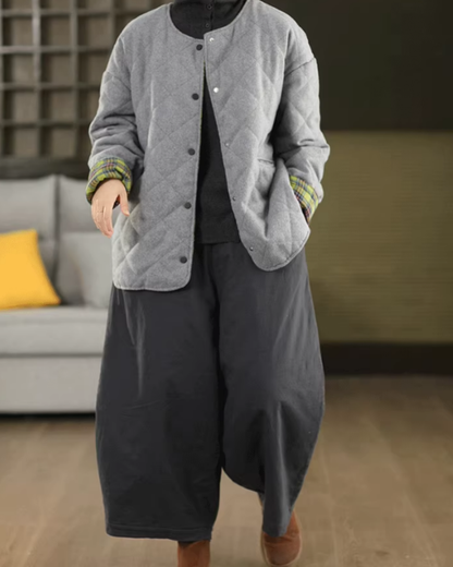 ビッグポケットキルティングワイドパンツ 2777