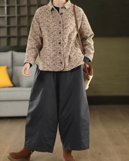 ビッグポケットキルティングワイドパンツ 2777