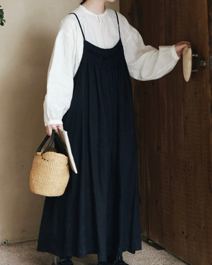 バックボタンデザインエプロンドレス 2763