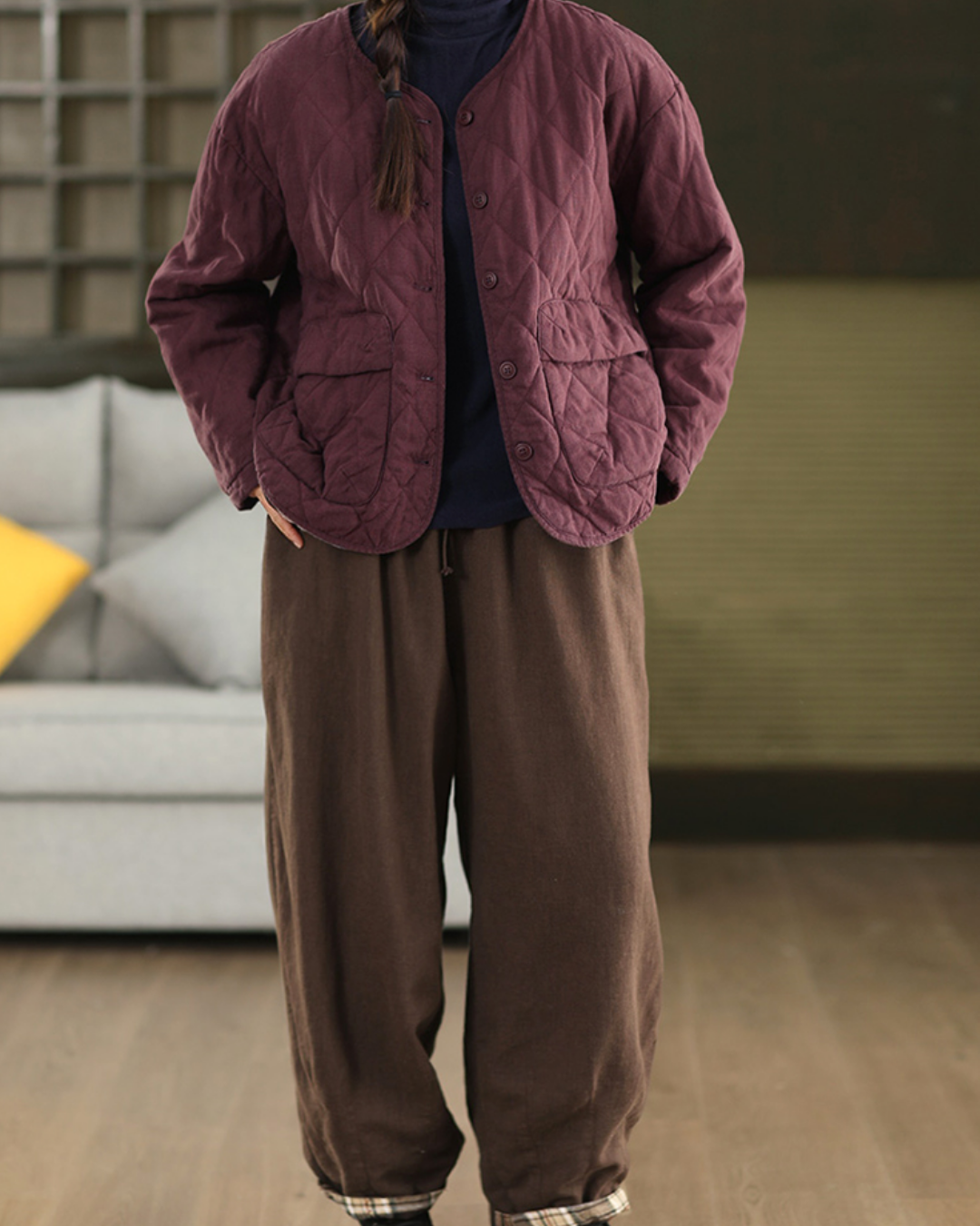 ライトキルティングウラチェックジャケット 2774