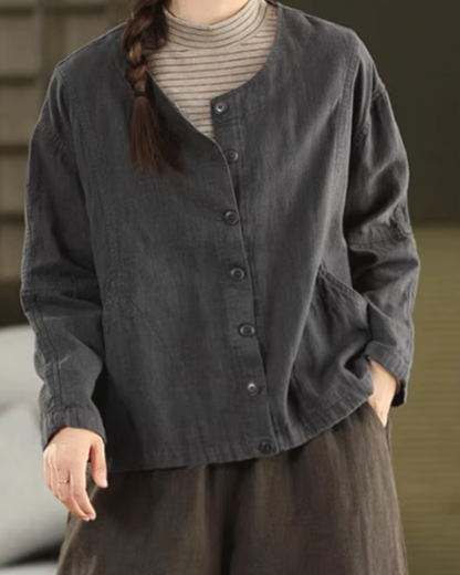 ラウンドネックライトショートジャケット 2776