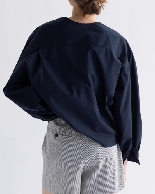 【即納・10％OFF】ドロップショルダーボタンブラウス 1033