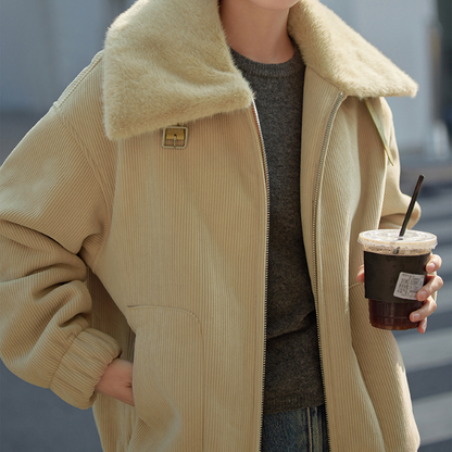 スタンドカラーファーコート 1623