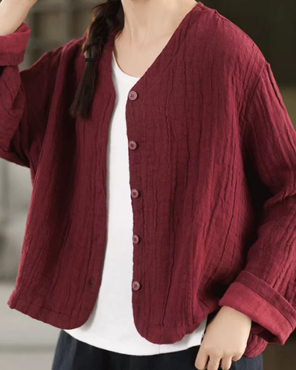 Vネックライトカーディガンジャケット 2780