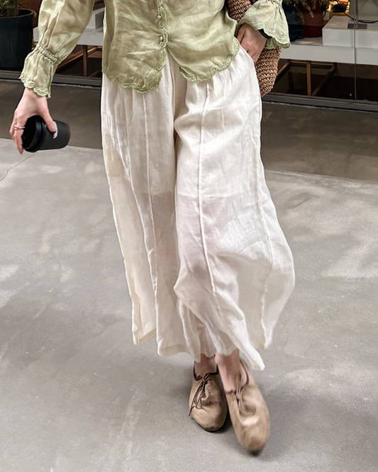 ストレートセンタープレスワイドレッグパンツ 2836