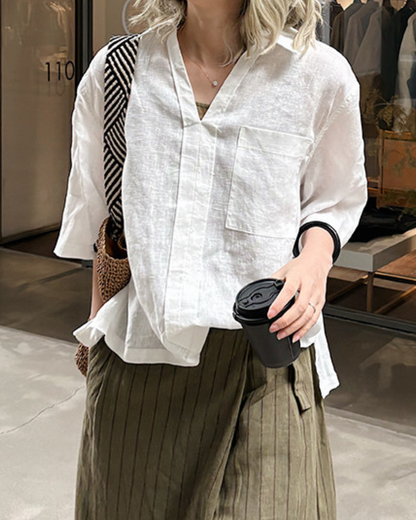 エフォートレスフレンチクラシックブラウス 2823