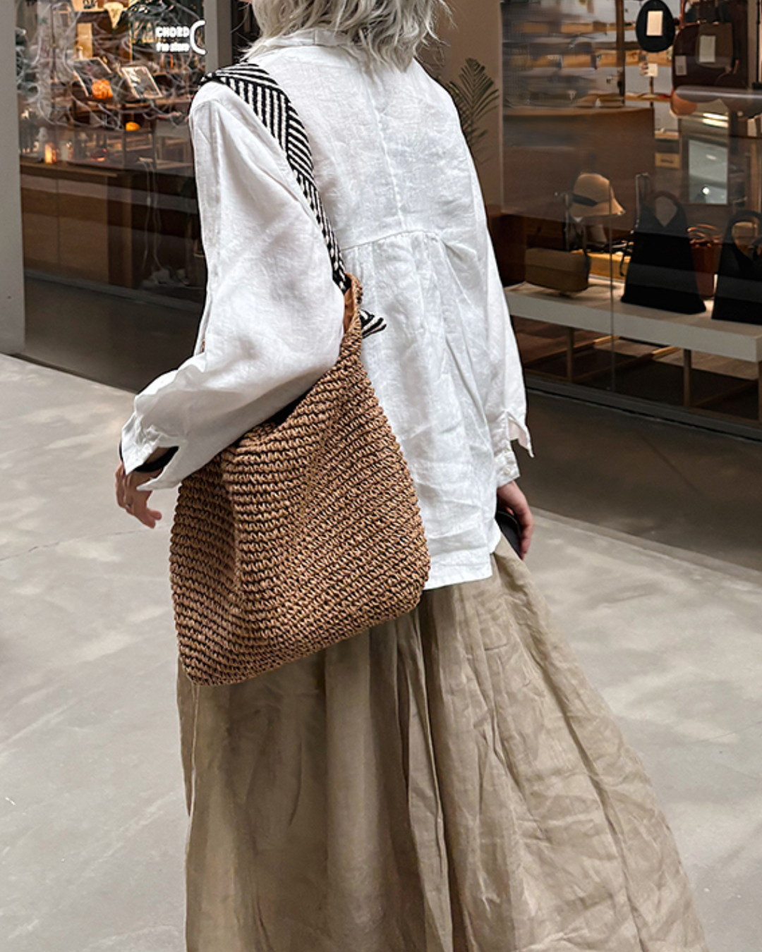 フリンジVネックブラウス 2703