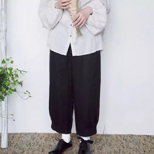 ハイウエストカジュアルストレートパンツ 1839