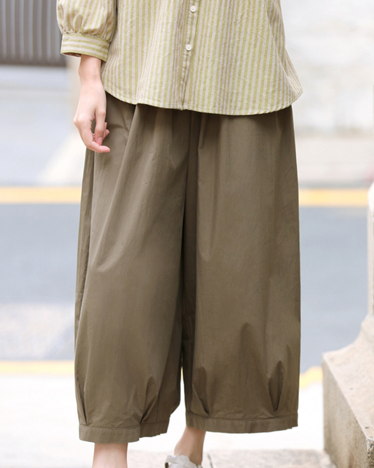 ハイウエストワイドレッグクロップドパンツ 2362