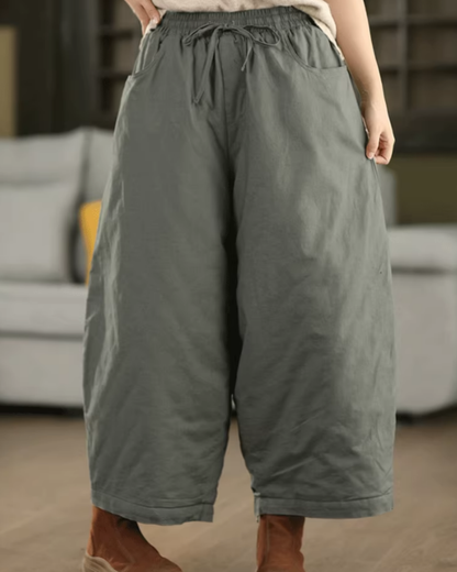 ビッグポケットキルティングワイドパンツ 2777