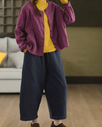 ラウンドネックライトショートジャケット 2776