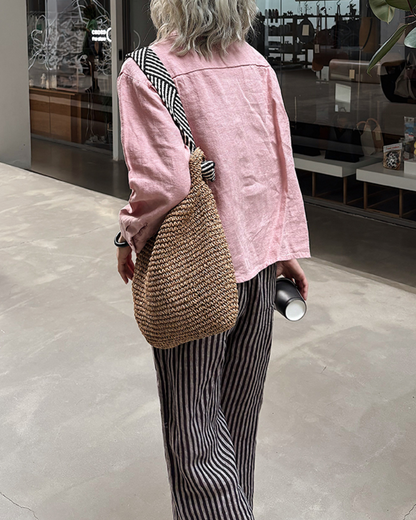 モックネックビッグポケットシャツ 2728