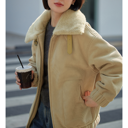 スタンドカラーファーコート 1623