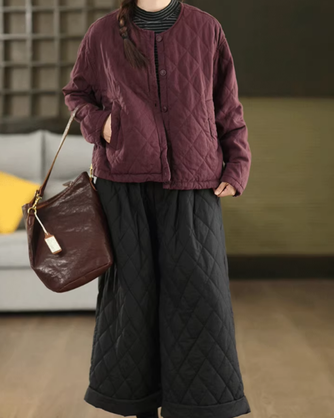 チェックウラリラックスキルトジャケット 2770