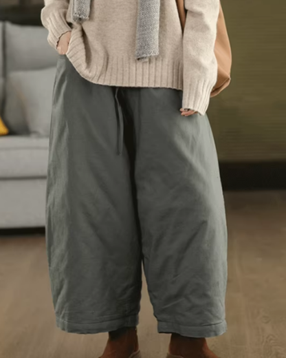 ビッグポケットキルティングワイドパンツ 2777