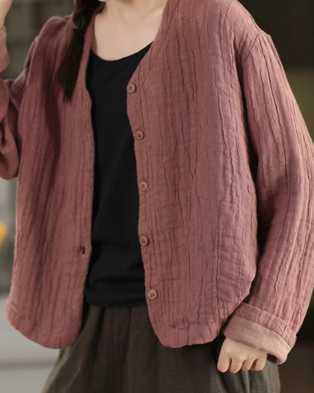 Vネックライトカーディガンジャケット 2780