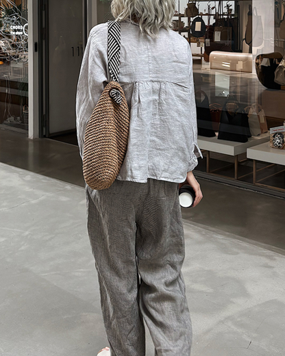 フリンジVネックブラウス 2703