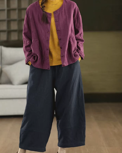 ラウンドネックライトショートジャケット 2776