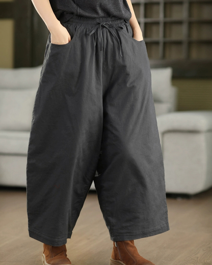 ビッグポケットキルティングワイドパンツ 2777