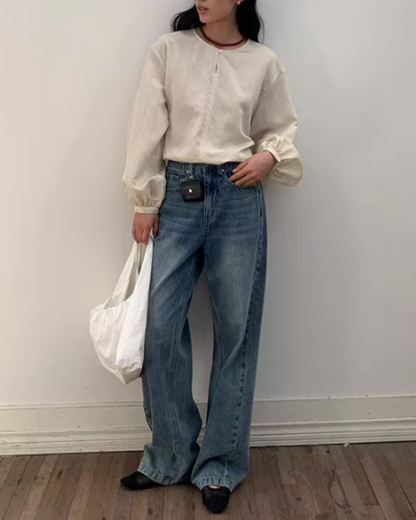 ランタンスリーブバックリボンブラウス 2019