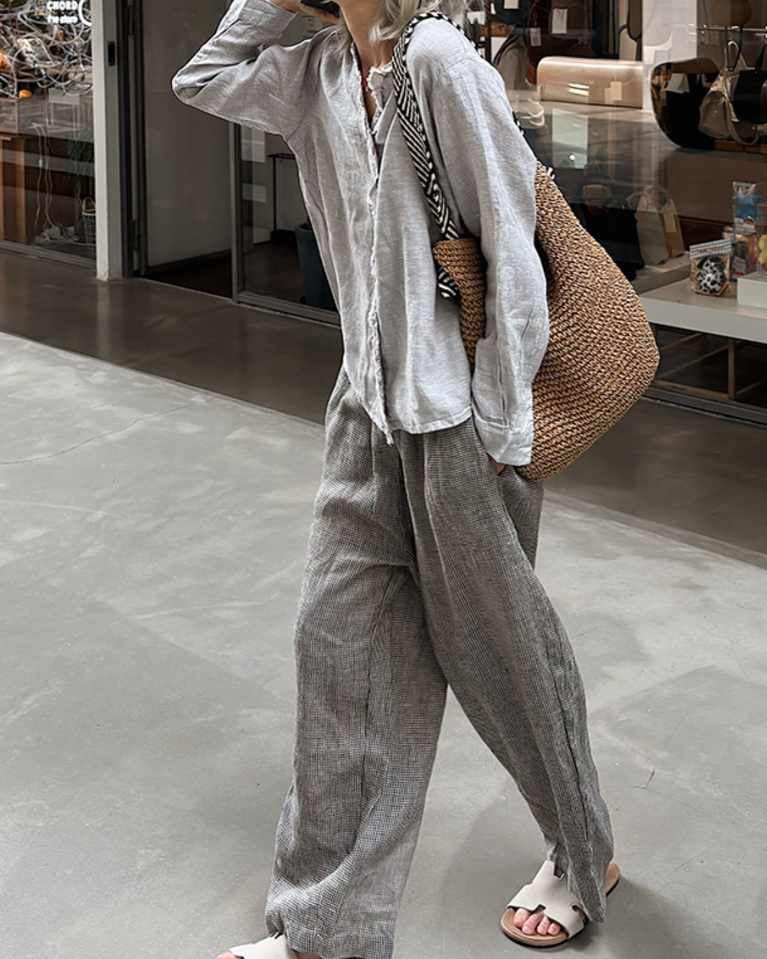 フリンジVネックブラウス 2703