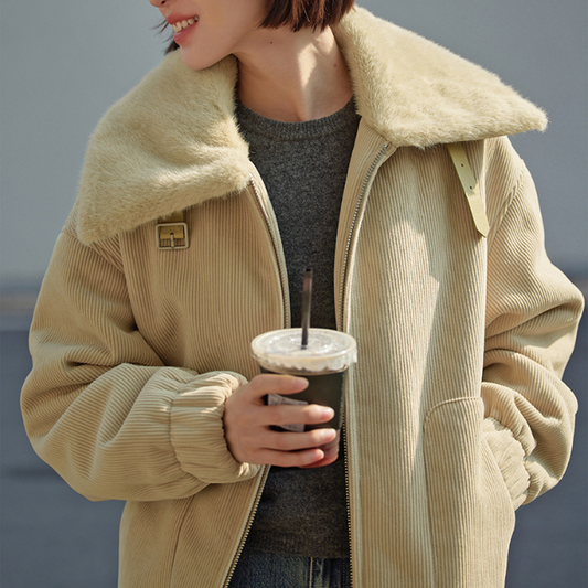 スタンドカラーファーコート 1623