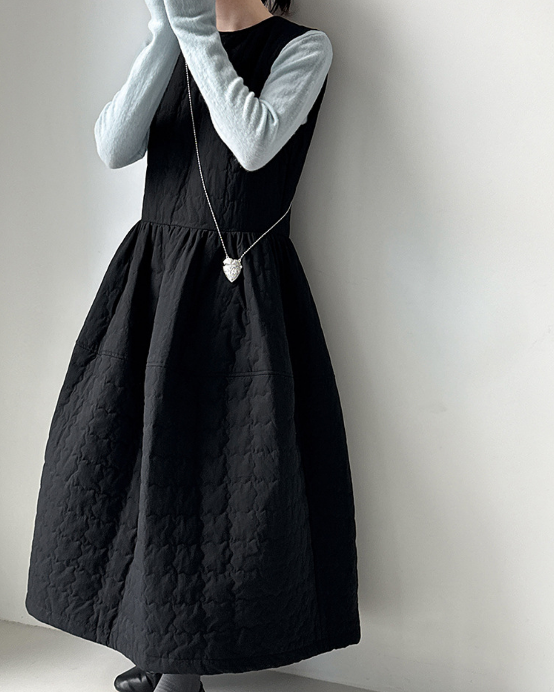 キルティングバックリボンワンピース 2768