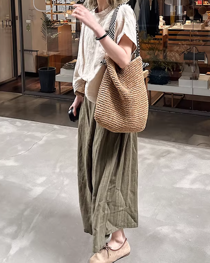 ワイドシルエットスタンドカラーカットソー 2818