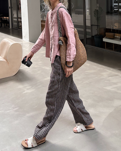 モックネックビッグポケットシャツ 2728