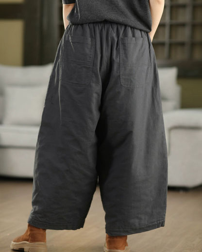 ビッグポケットキルティングワイドパンツ 2777