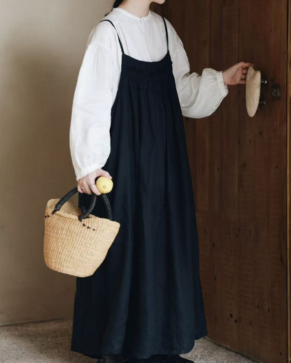 バックボタンデザインエプロンドレス 2763