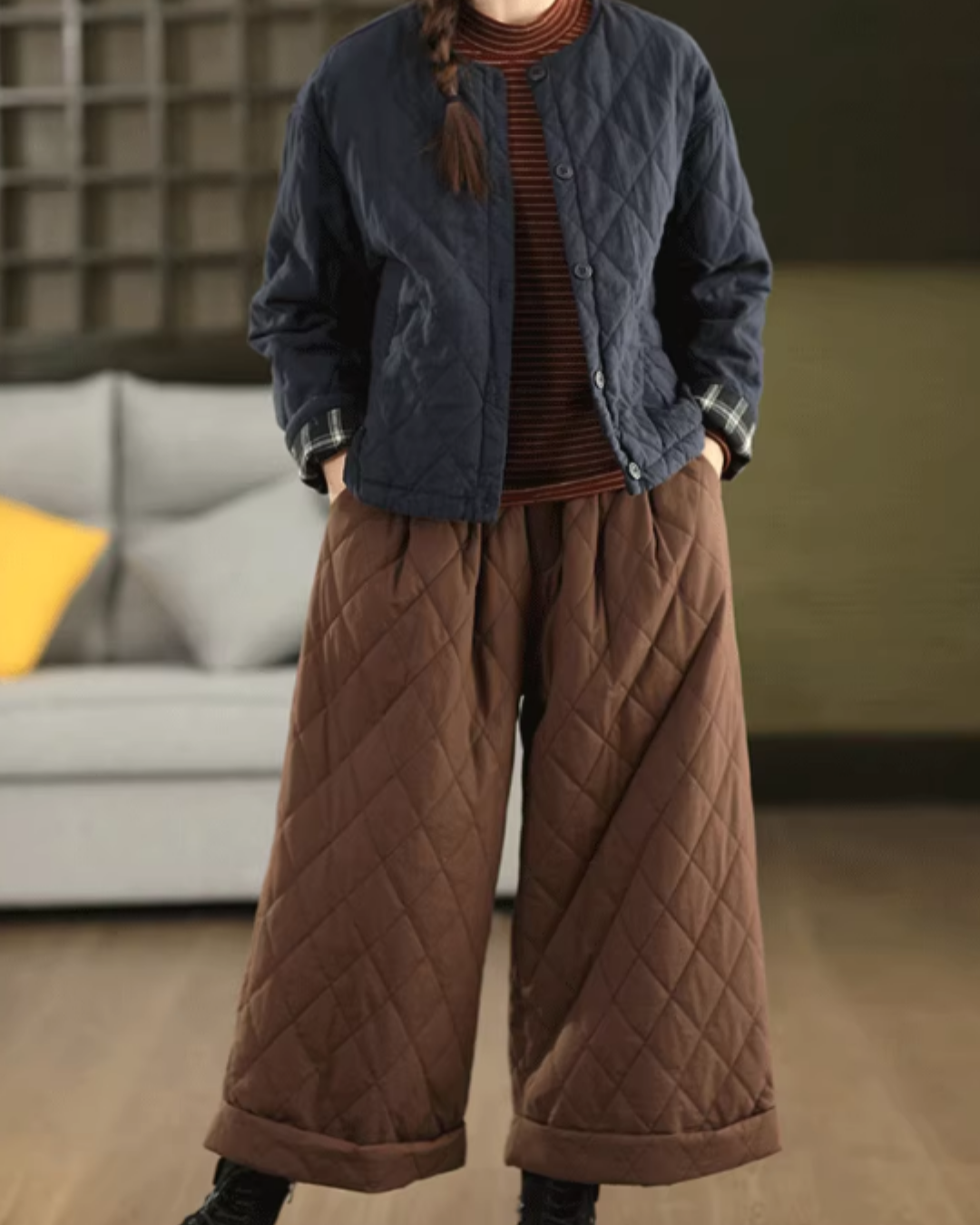 チェックウラリラックスキルトジャケット 2770